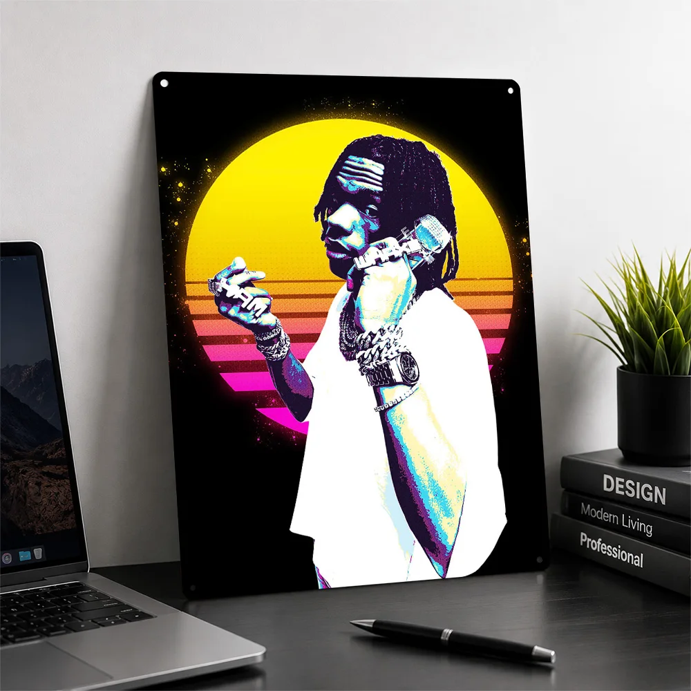 Lil Baby Retro Art Poster Retro 3D Printed Metal Signs Customized Wall Hanging Gift for Office Decor Room Garage Accessories