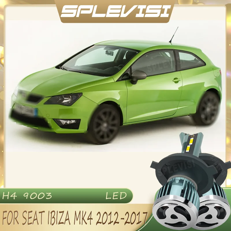 Lámparas de luz de cabeza de alto Lumen, enchufe rápido de larga duración, eficiente en energía, blanco brillante para Seat Ibiza MK4 2012 2013 2014 2015 2016 2017