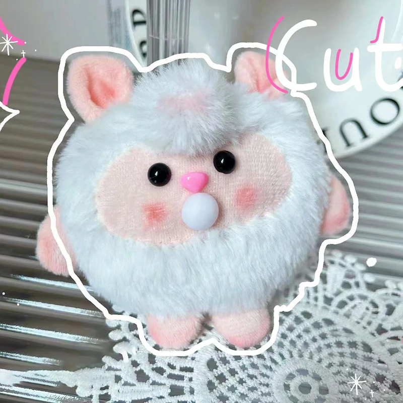 Sheep Bubble Doll Pinch Decompress Pendant Kawaii Cartoon Squeak DIY Creativity Key Chain Accessories Material Kit