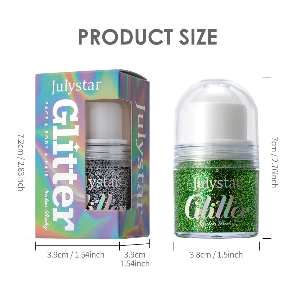 جل لامع على شكل كرة دوارة مكون من 8 ألوان - لامع للوجه والجسم مكتنز، سهل الاستخدام ويدوم طويلاً للحفلات والنوادي الليلية والمسرح #5