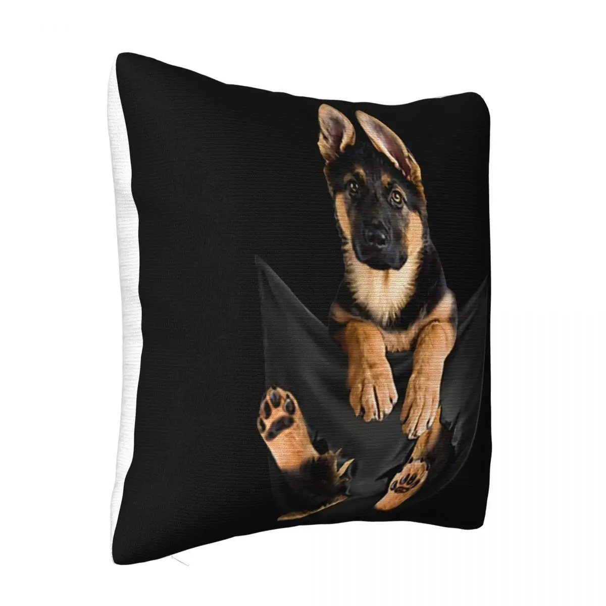 German Shepherd In Pocket Dogs Lover Funny Cotton Women Men Original Designing Formal Pillow Case