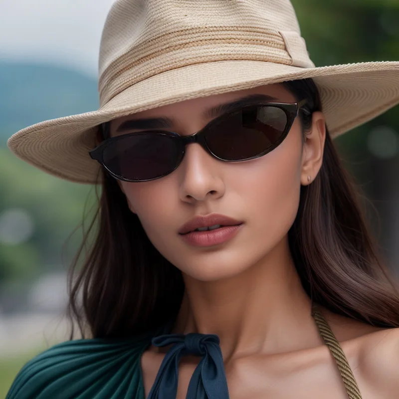 Солнцезащитные очки в овальной оправе в стиле ретро для женщин, винтажные солнцезащитные очки в маленькой оправе с эллипсом, крутые солнцезащитные очки, дизайнерские круглые солнцезащитные очки