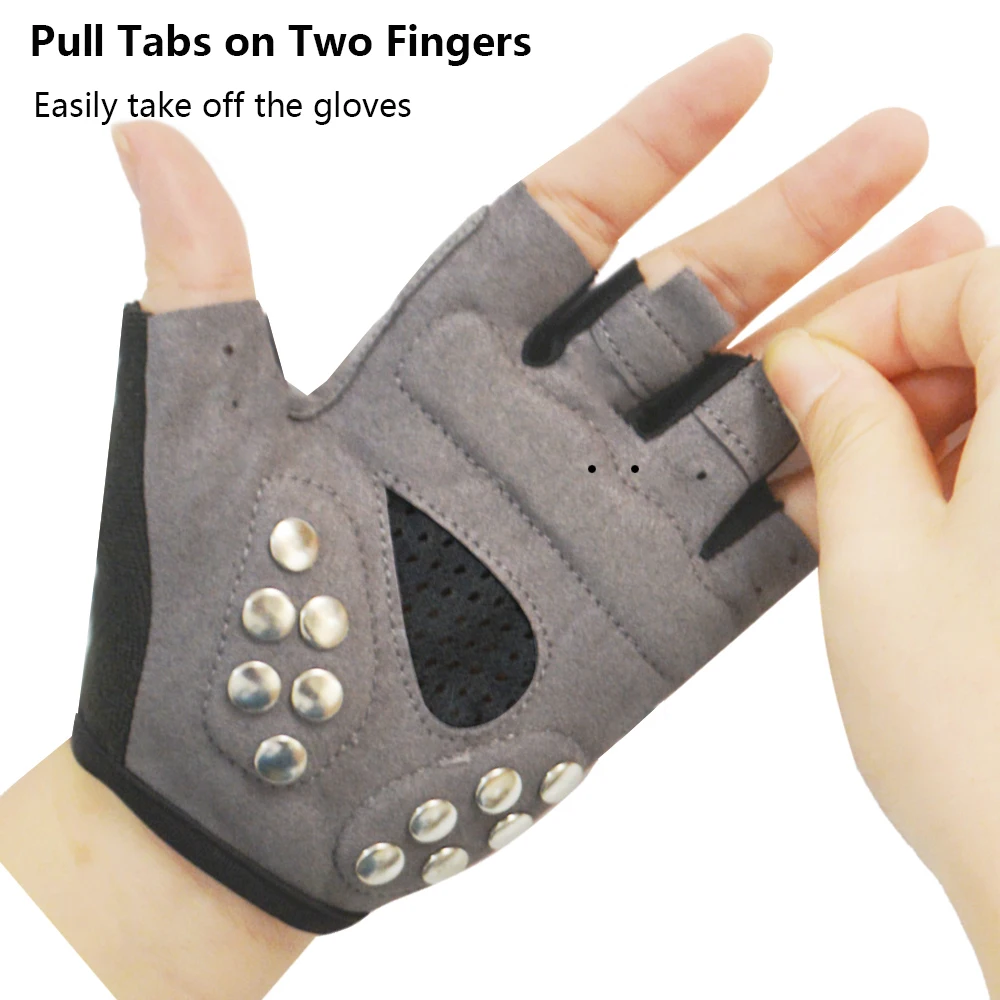 

MOREOK детские перчатки для балансировочного велосипеда, 3 мм подушечки, противоскользящие обезьянки, половина пальца, детские велосипедные перчатки с педалью для мальчиков и девочек