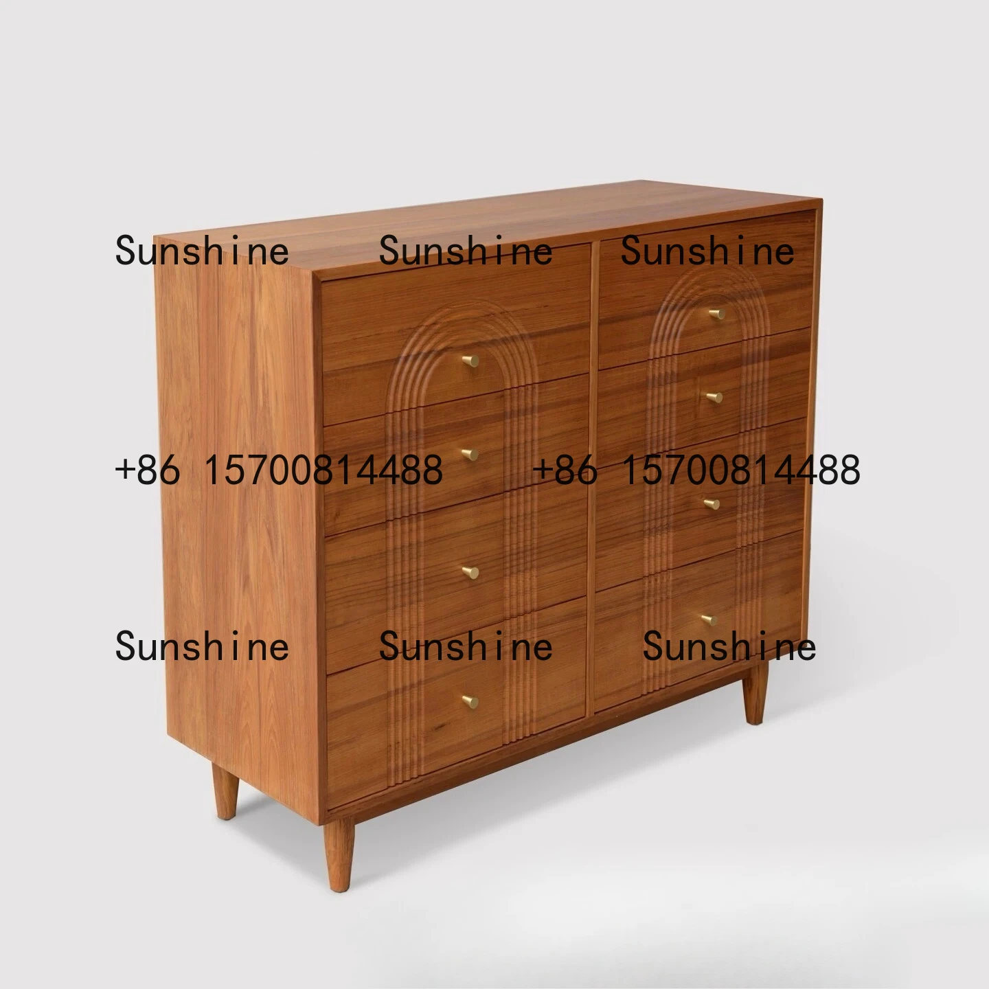 

Nordic all solid wood medieval dining side cabinet, living room retro side cabinet