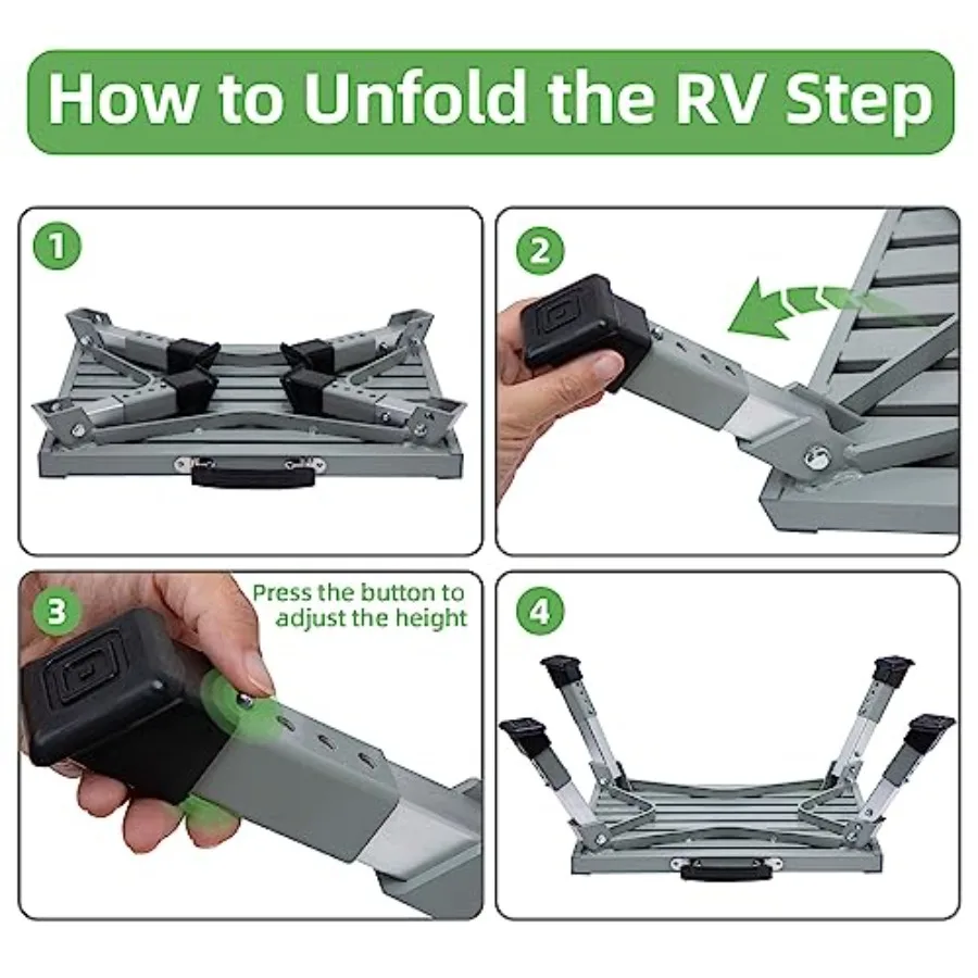 Safety RV Steps and Camper Leveling Blocks for outdoor camping use, made of durable black polypropylene, featuring non-slip tex view 5