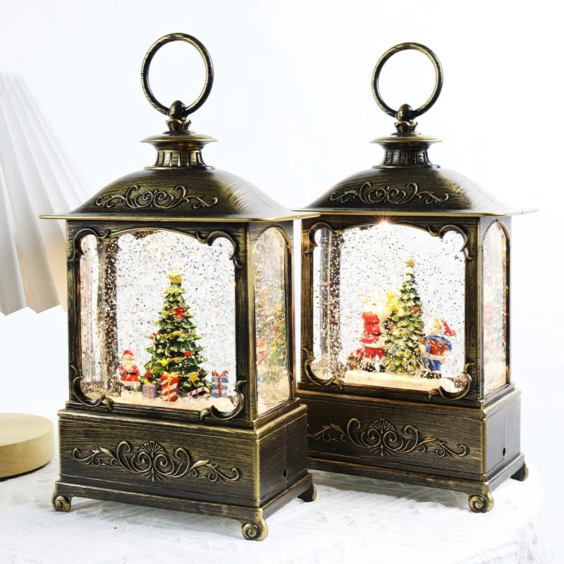 Christmas Ornaments Wind Lantern Music Box Children\'s Birthday Christmas Gift Home Accessories Living Room Decoration