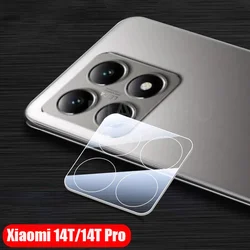 샤오미 미 14T 프로용 투명 카메라 렌즈 강화 유리, 후면 필름 커버, 3D 보호대, 샤오미 14T 14TPro 렌즈 링 필름