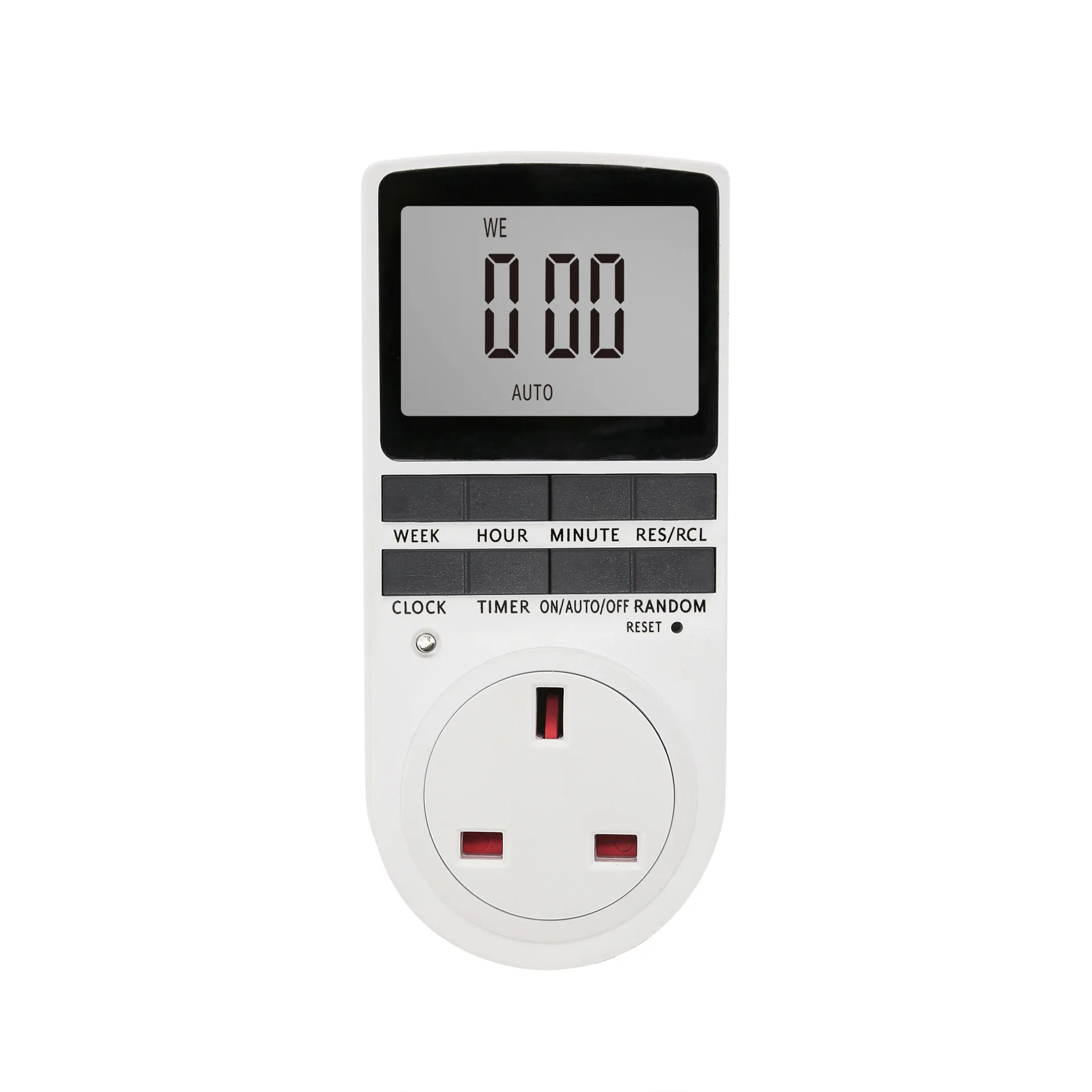UK large screen timing switch socket, electronic timer timer, kitchen socket
