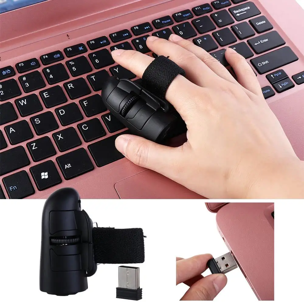 1600Dpi Universal PC Mouse Computer Peripherals Finger Rings Computer Mice USB Optical Mini Mouse Finger Mouse Optical Mouse