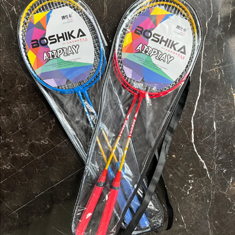 

Iron alloy durable badminton racket adult badminton racket suit sporting goods