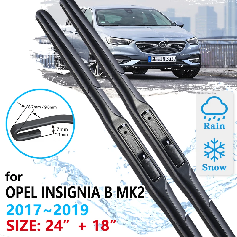 Car Front Wiper Blades For Opel Insignia B MK2 2017 2018 2019 Cleaning Windscreen Windshield Washer Brushes Windows Accessories