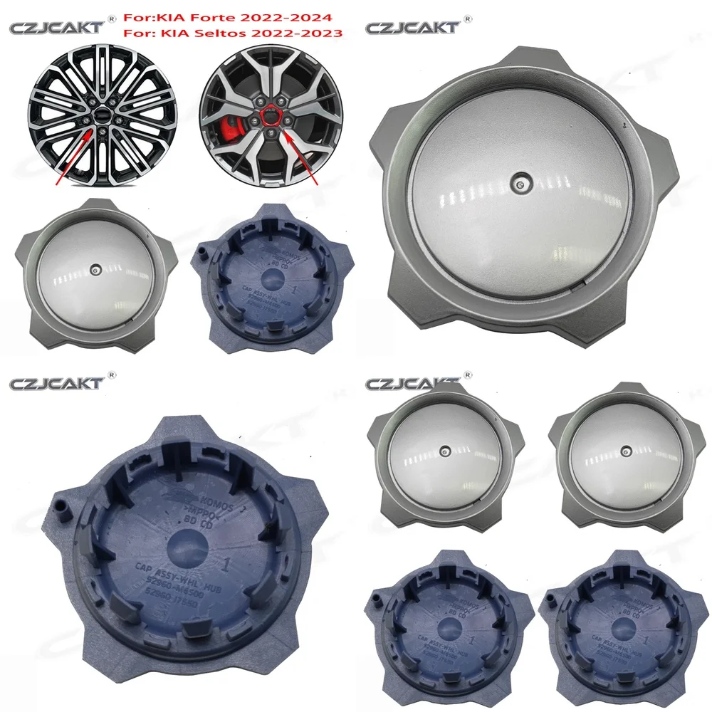 

High Quality Alloy Wheel Center Caps Cover for Kia Forte Cerato Seltos 2022 2023 2024 Car Accessories Auto Parts Wheel