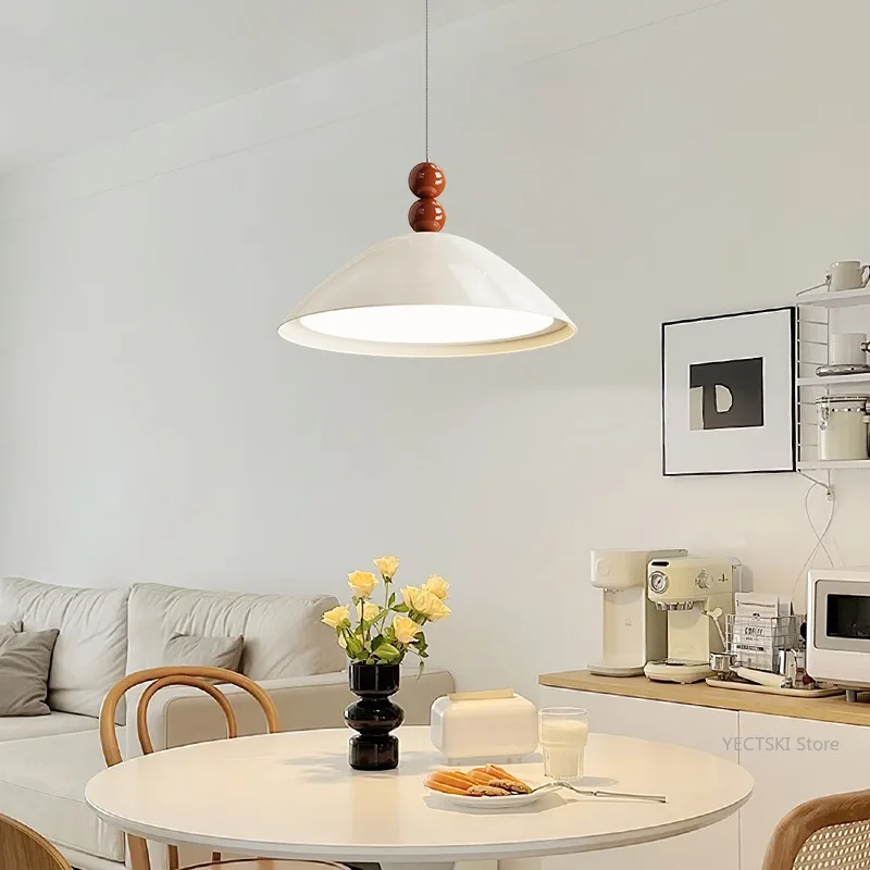 Cream style restaurant pendant light, Nordic minimalist creative restaurant light, artistic light