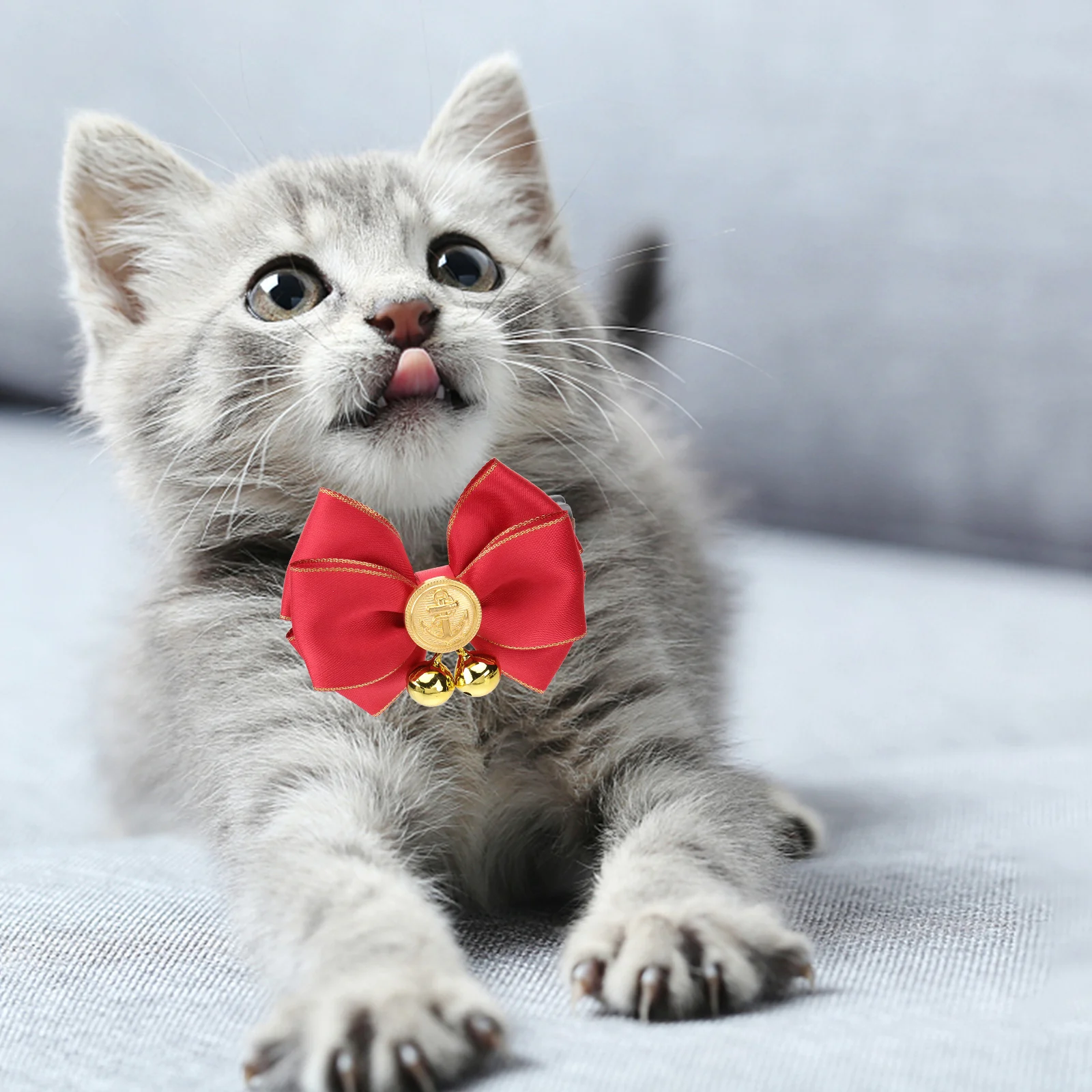 

Retro Burgundy Pet Collar Chic Bow-Knot Bell Design Durable Dog Neck Accessory For Walking Outdoor Sports Puppy Supplies