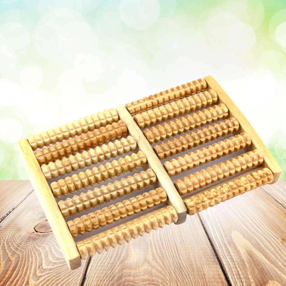 

7 Rows Wheel Wooden Massager Wood Roller Foot Massager Relax Relief Massager wooden roller massager foot roller massager