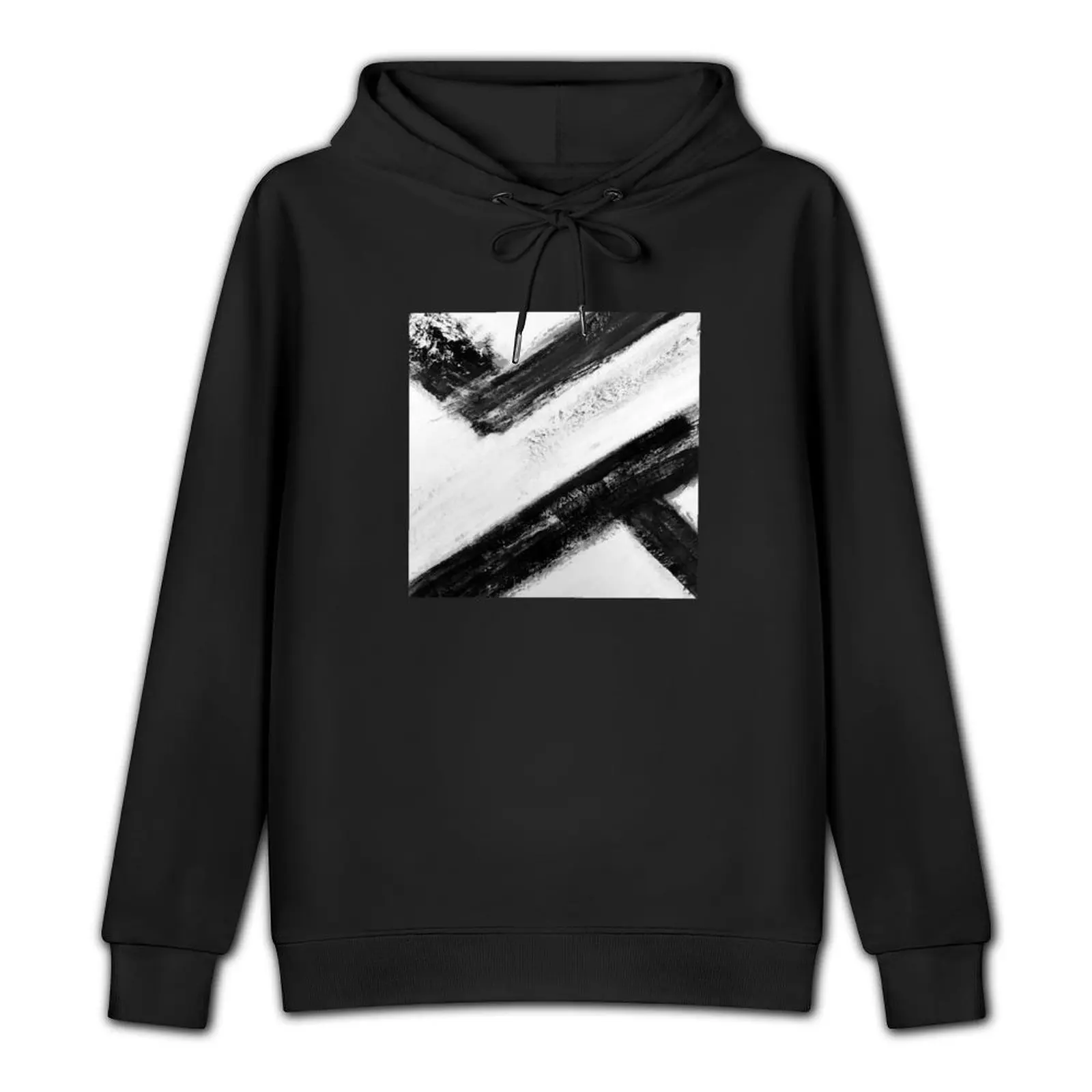 Abstract lines black, grey and white painting Pullover Hoodie autumn jacket men men's oversize hoodie