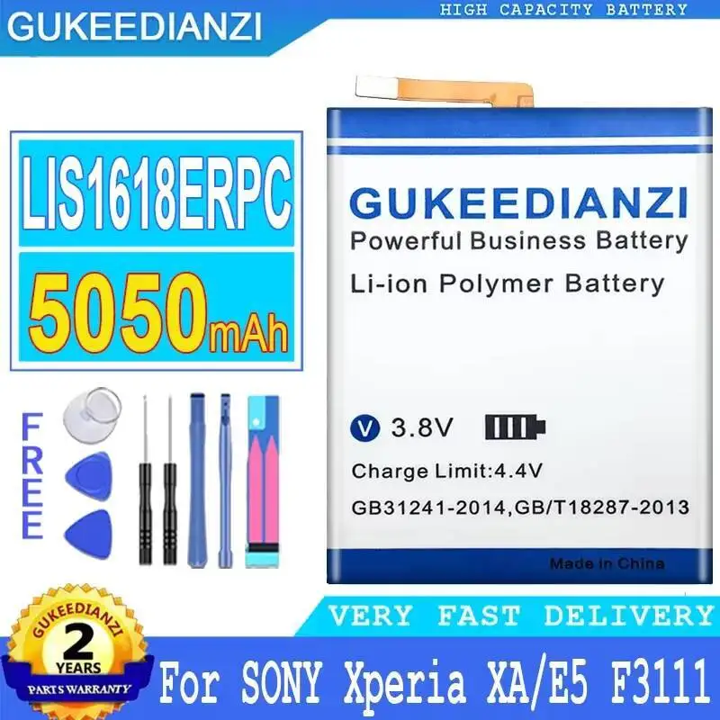 

Долговечная работа для Sony Xperia XA F3111 E5 F3116 F3115 F3311 F3313 Аккумулятор мобильного телефона LIS1618ERPC 5050 мАч