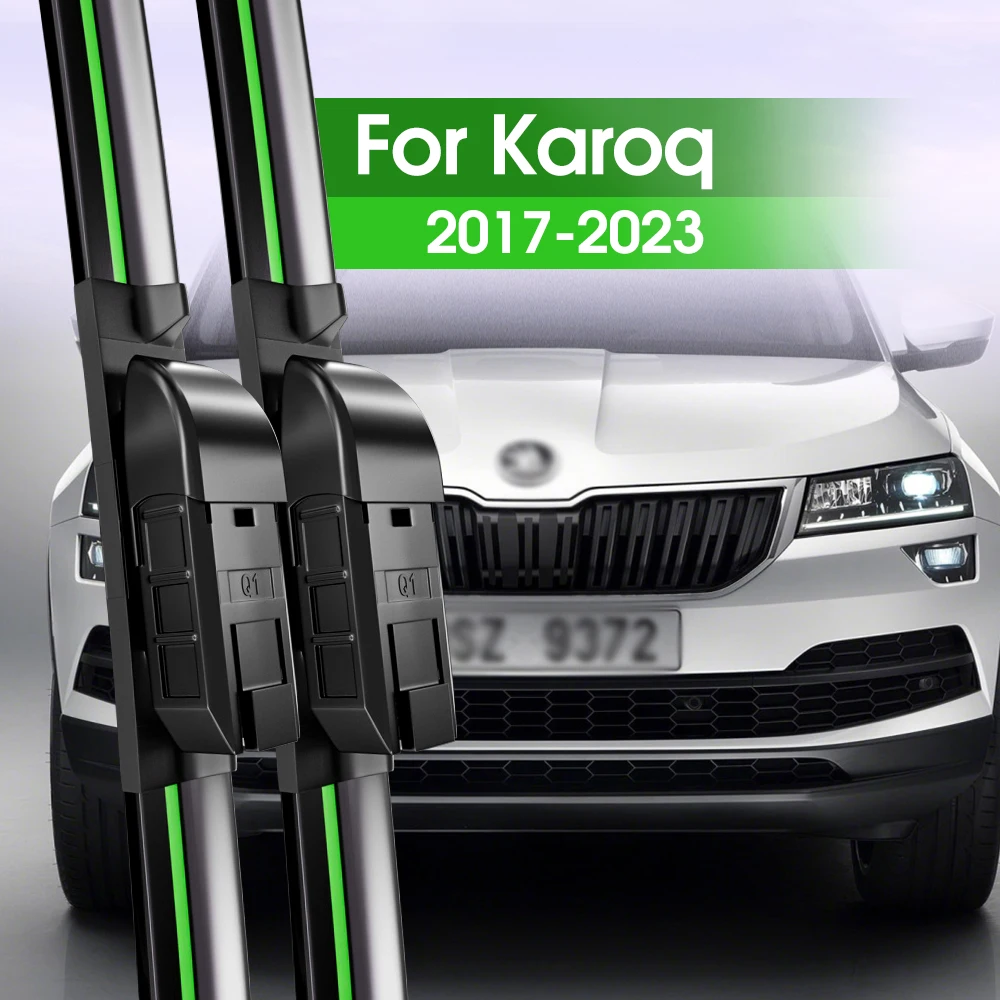 2pcs Front Windshield Wiper Blades For Skoda Karoq 2017-2023 2018 2019 2020 2021 2022 Windscreen Window Accessories