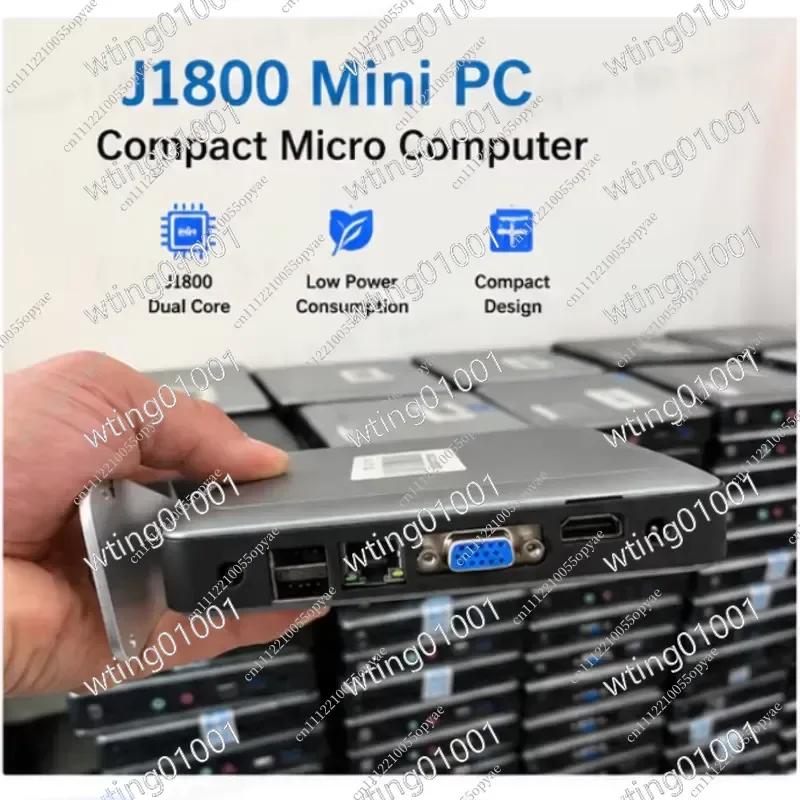for J1800 Mini PC Low Power Thin Client ITX Micro Computer Dual Core Portable Industrial Energy Saving