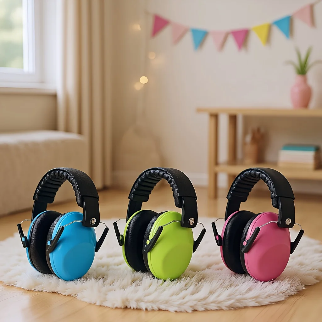 Adjustable Noise Cancelling Safety Earmuffs, Soft Padded Sound Isolation Ear Protection Headphones for Study Shooting Concert