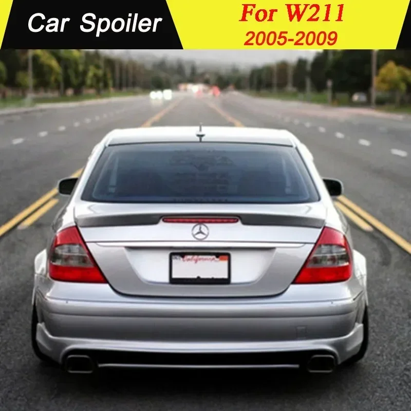 UBUYUWANT W211 Hochwertiges PU-Material Heckflügel Lippenspoiler für Mercedes-Benz E-Klasse W211 2005–2009
