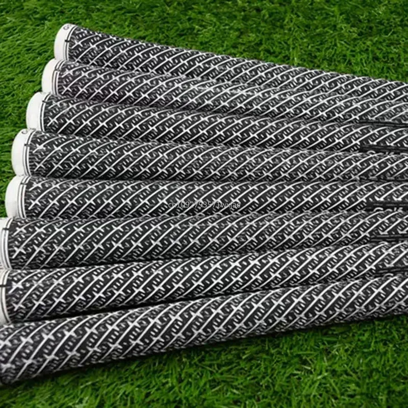 مقابض جولف جديدة من الحديد والخشب المطاطي، قبضة نادي الجولف القياسية ومتوسطة الحجم، ملحقات قبضة الجولف السوداء #4