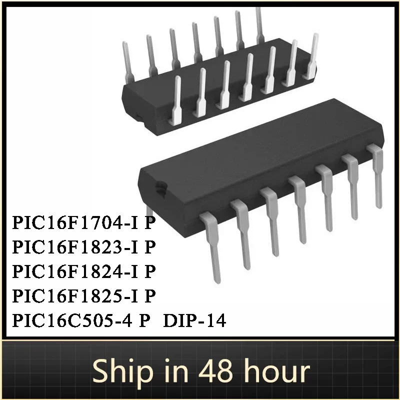 

10Pc PIC16F1704-I PIC16F1823-I PIC16F1824-I PIC16F1825-I PIC16C505-4 P PIC 16F1704 16F1823 16F1824 16F1825 DIP-14 IC Chip