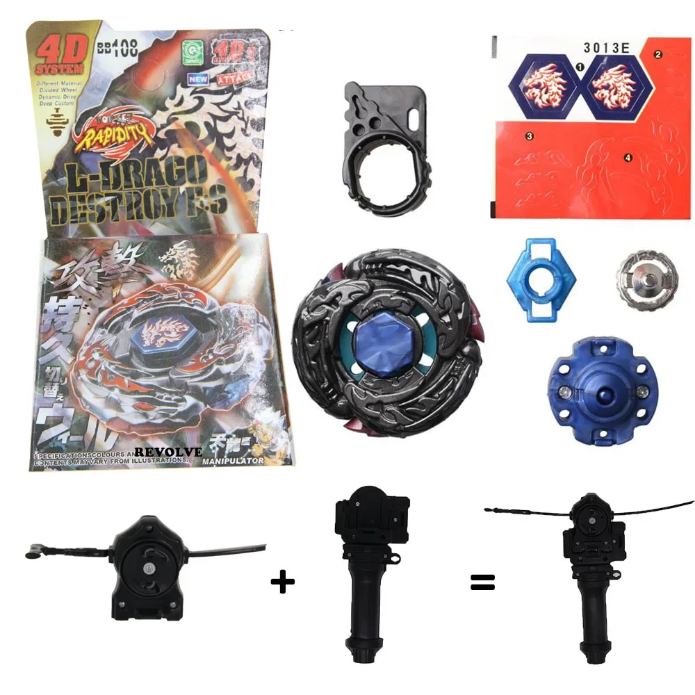 B-X TOUPIE BURST BEYBLADE forneus GENUINE Kreis Cygnus 145WD BB124 with grip + black pull line