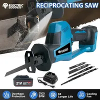 Electric Goddess Cordless Reciprocating Saw Power Saw for Wood / Metal Cutting with 4pcs Blades For Makita 18v Battery