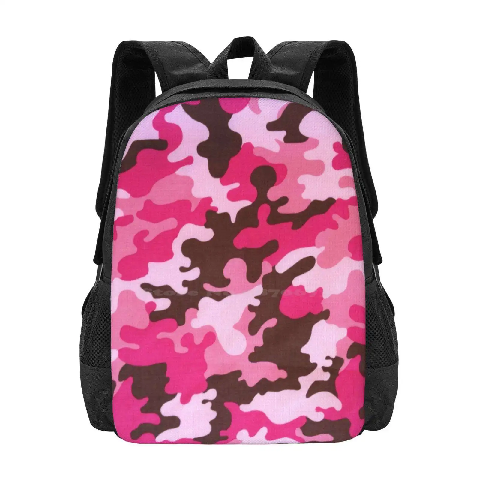 Pink Camo Hot Sale Backpack Fashion Bags Camouflage Abstract Vector Pattern Military Uniform Army Cloth Textile Material