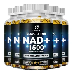 NAD Capsules, Supplements 1500 mg - with Resveratrol, Antioxidant Enhancer That Slows Down The Cellular Aging Process