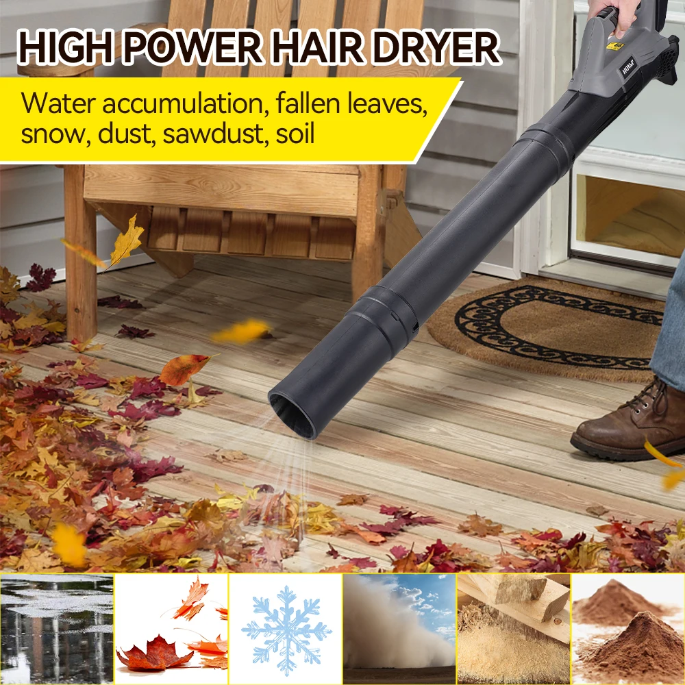 

Hormy High Power Hair Dryer18V Efficient hair dryer Water Accumulation Fallen leaves Snow Dust Sawdust Soi Dust Collector Blower