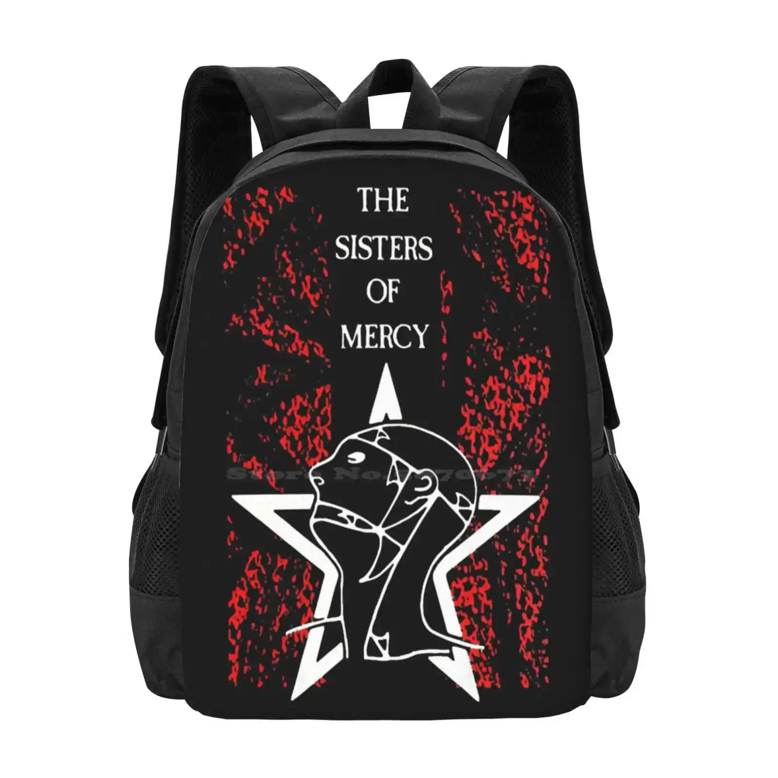

The Sisters Of Mercy Large Capacity School Backpack Laptop Bags Band Logos Metal The Sisters Of Mercy