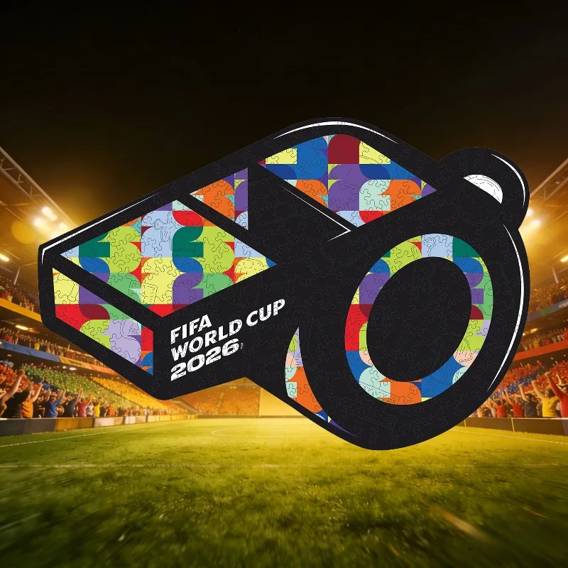 

FIFA World Cup Whistle Pattern Wooden Puzzles for Adults Concentration Training Jigsaw Toy Home Decor Art Ideal Gifts for Family