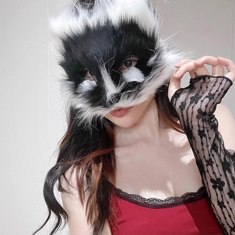 مثير أفخم الثعلب قناع نصف الوجه ماكياج القط الوجه تأثيري الدعامة قناع زي Accesshalloween حزب ملهى ليلي مساء لوازم الحفلات