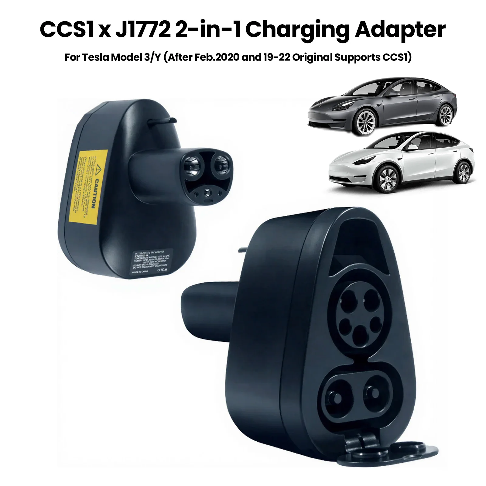 

CCS1 & J1772 2-in-1 Charging Adapter for US Tesla Model 3 Y X S NACS DC Fast &AC Slow Charging Adapter Convertor COMBO Converter