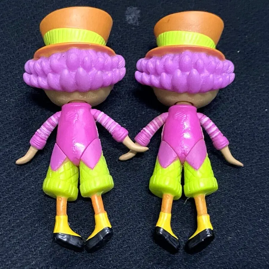 Set 2PCS Mini Lalaloopsy Wackey Mad Hatter Character 3'' Action Figures Kids Gift