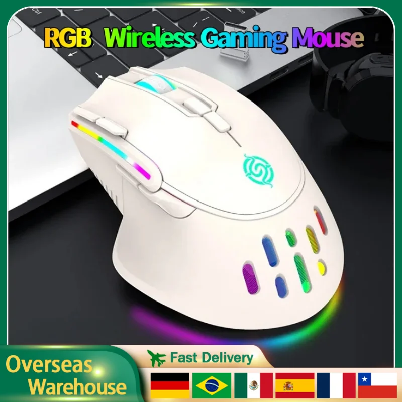 

Wireless Gaming Mouse New RGB Rechargeable Esports Colorful Desktop Computer Notebook Office Gaming Accesories Mouse Gift