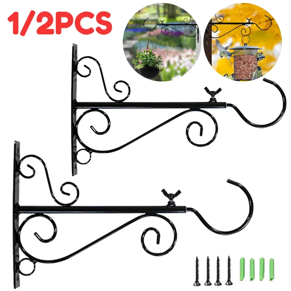 

Hanging Planter Wall Plant Hanger Metal Hanging Basket Brackets for Flowerpot Balcony Patio Flower Pot Hanger Garden Decoration