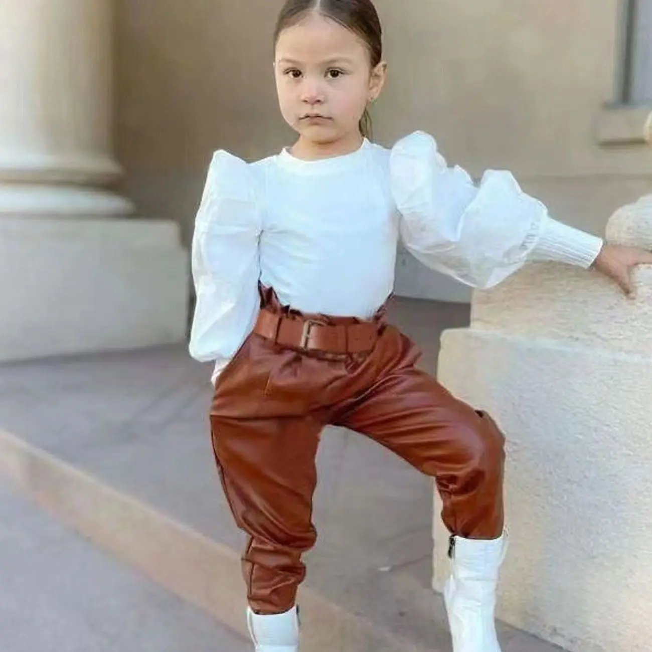 

Baby and Girls' Clothing Set Spring and Autumn Fashion New Children's Long sleeved T-shirt+Long pants Fashion Two piece Set