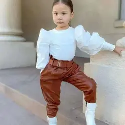 Baby and Girls' Clothing Set Spring and Autumn Fashion New Children's Long sleeved T-shirt+Long pants Fashion Two piece Set