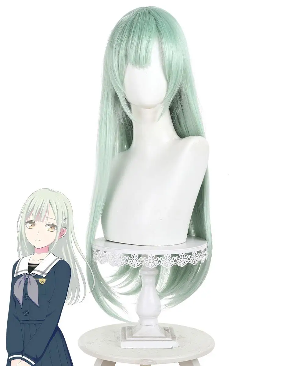 

BanG Dream! Ave Mujica Mutsumi Wakaba Mortis Green Cosplay Wig