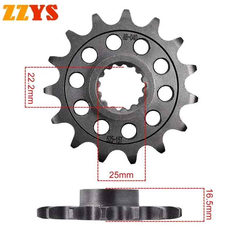 

525 15T 15 Tooth Front Sprocket Gear Staring Wheel Cam For Ducati Road 820 Hyperstrada 2013-14 821 Hypermotard 2014-2016 2015