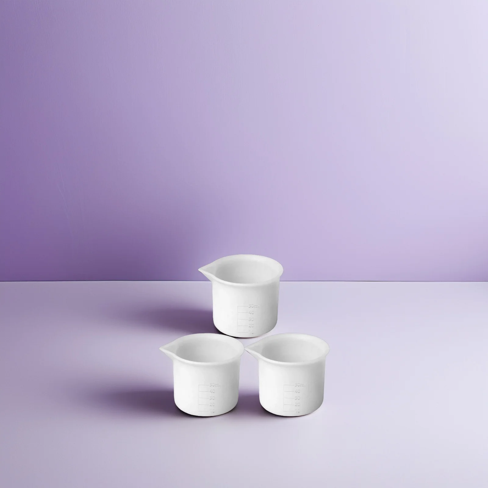 

3Pcs Silicone Measuring Cups 50Ml with Graduations for DIY Resin Epoxy Paint Chocolate Melting Reusable Mixing Tool