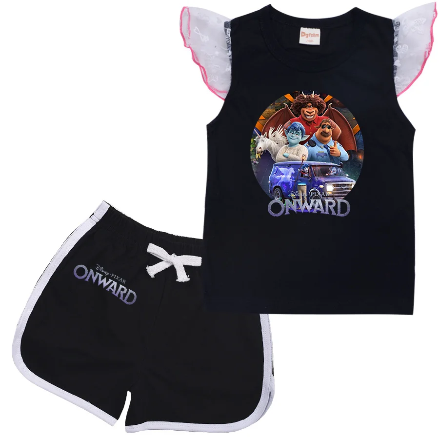 Onward Cartoon Clothing Baby Boys Summer Clothes T-shirt+shorts Baby Girls Casual Clothing Sets