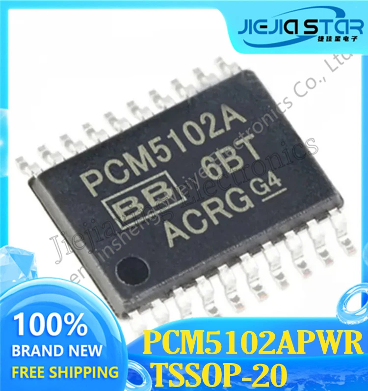 Elektronika 2023 + PCM5102APWR PCM5102A SMT TSSOP20 Brand nowy oryginalny oryginalny dekoder DAC Chip 3 ~ 10 szt darmowa wysyłka