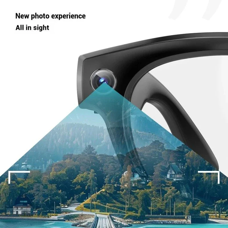 Camera Smart Glasses AI Voice Wireless Audio Portable Video Recording Light-sensitive Color Change Polarized Sunglasses