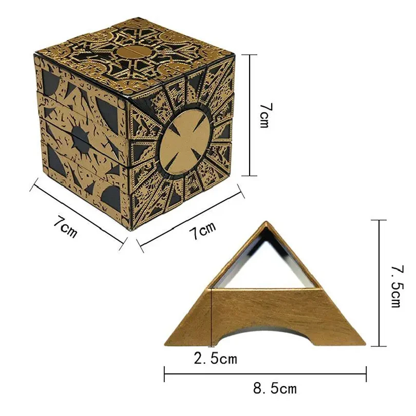 1:1 Hellraiser Puzzle Box Moveable Lament Horror Terror Figures Film Serie Hellraiser Cube Fully Pinhead Prop Figurine Toy view 6