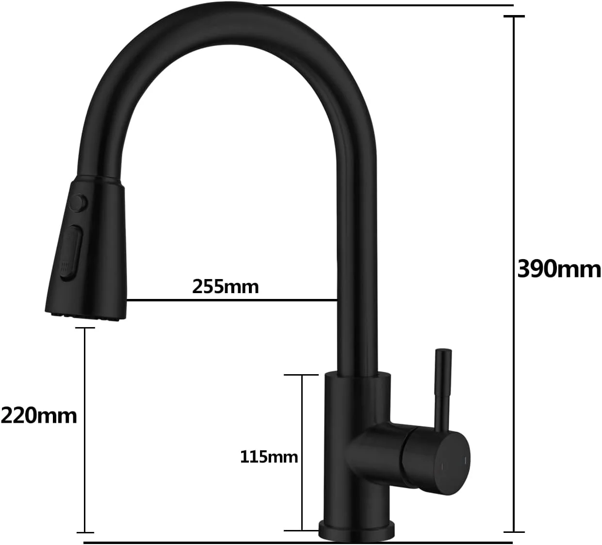 Kitchen Faucet Black Kitchen Tap  Pull Out  Kitchen Sink Mixer Tap Brushed Nickle Stream Sprayer Head Chrome Kitchen Water Tap