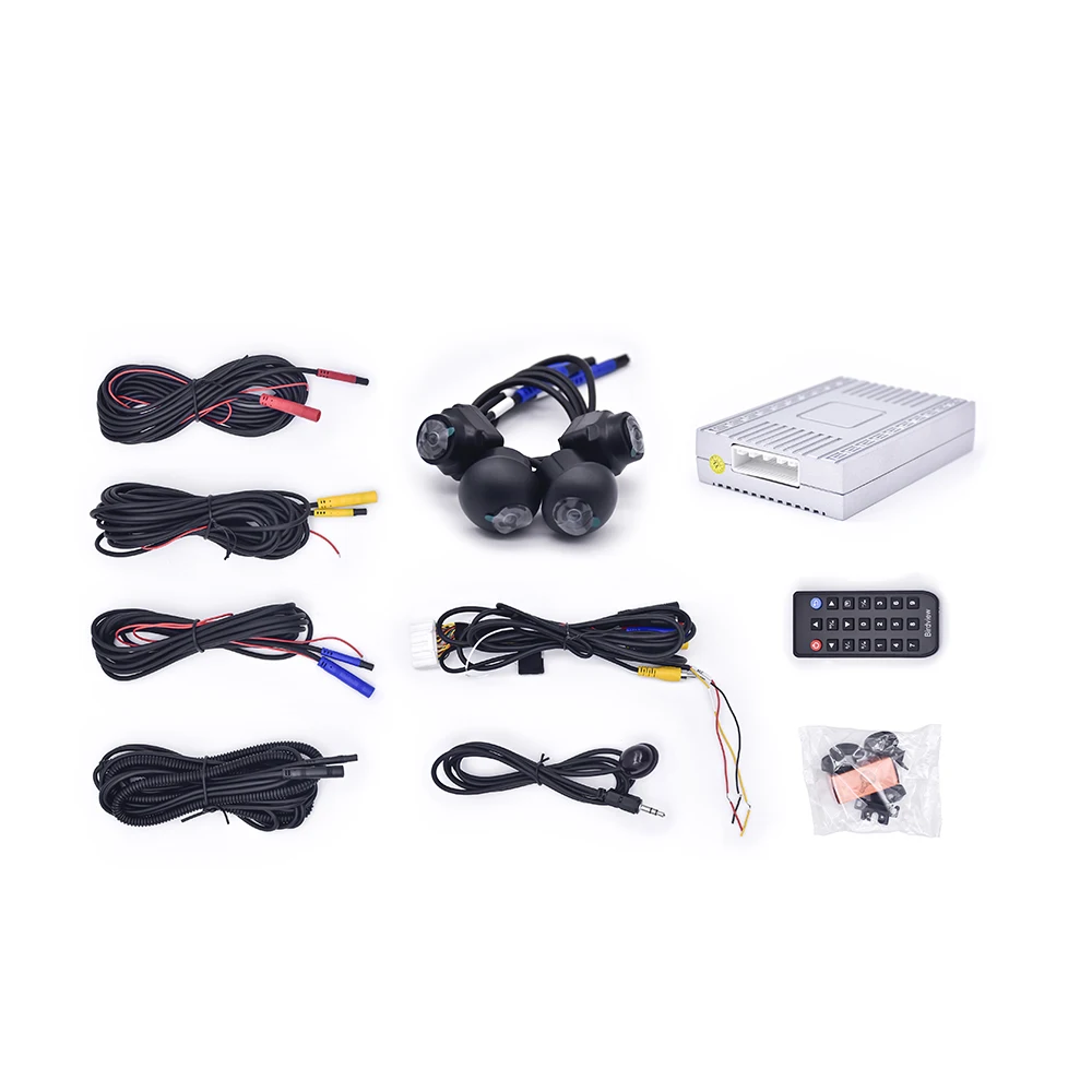 R6 360 °   Sistema di monitoraggio intorno alla vista con 4 telecamere panoramiche per auto universali